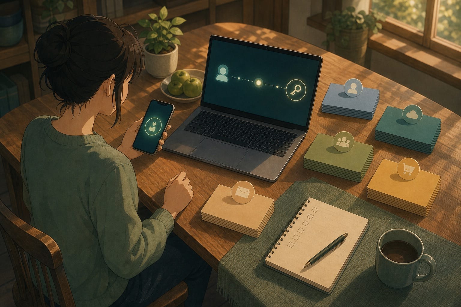 ภาพประกอบ: การเปิดใช้ passkey ทีละบัญชีโดยเริ่มจากบัญชีสำคัญก่อน