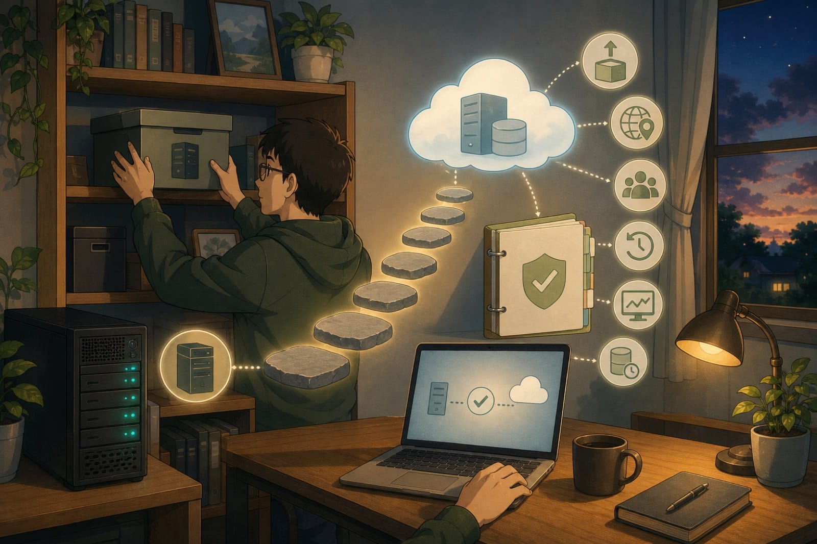 ภาพประกอบ: แผนย้ายบาง service ออกจาก self-hosted อย่างควบคุมได้