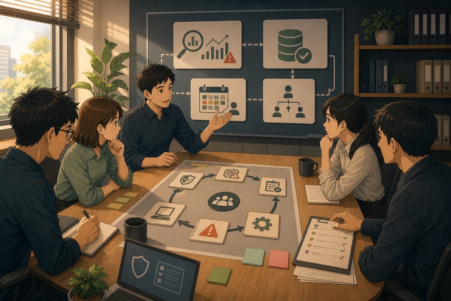 ภาพประกอบ: ทีม SME ซ้อม incident tabletop และวางรอบทบทวน security หลังครบ 90 วัน