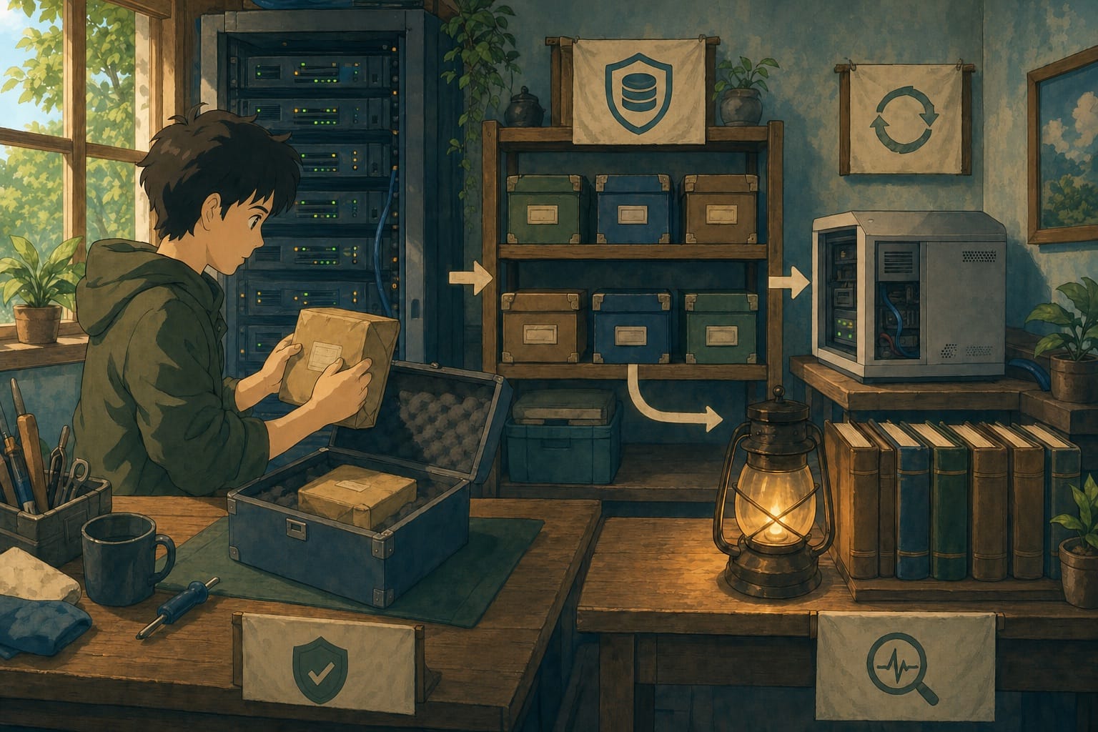 ภาพประกอบ: ผู้ดูแลเชื่อมงาน update, backup restore, log และการเฝ้าระวังไว้ใน workflow เดียวกัน