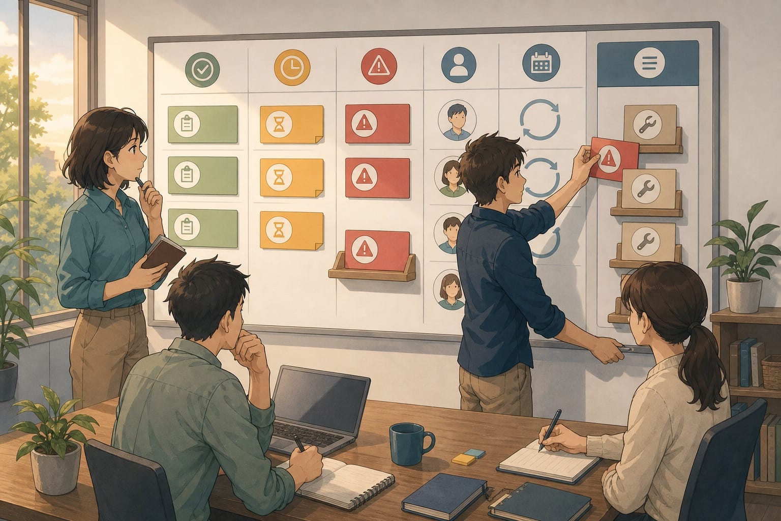 ภาพประกอบ: ทีมเล็กทบทวน exception board เพื่อปิด ต่ออายุ หรือย้ายเป็นงาน remediation
