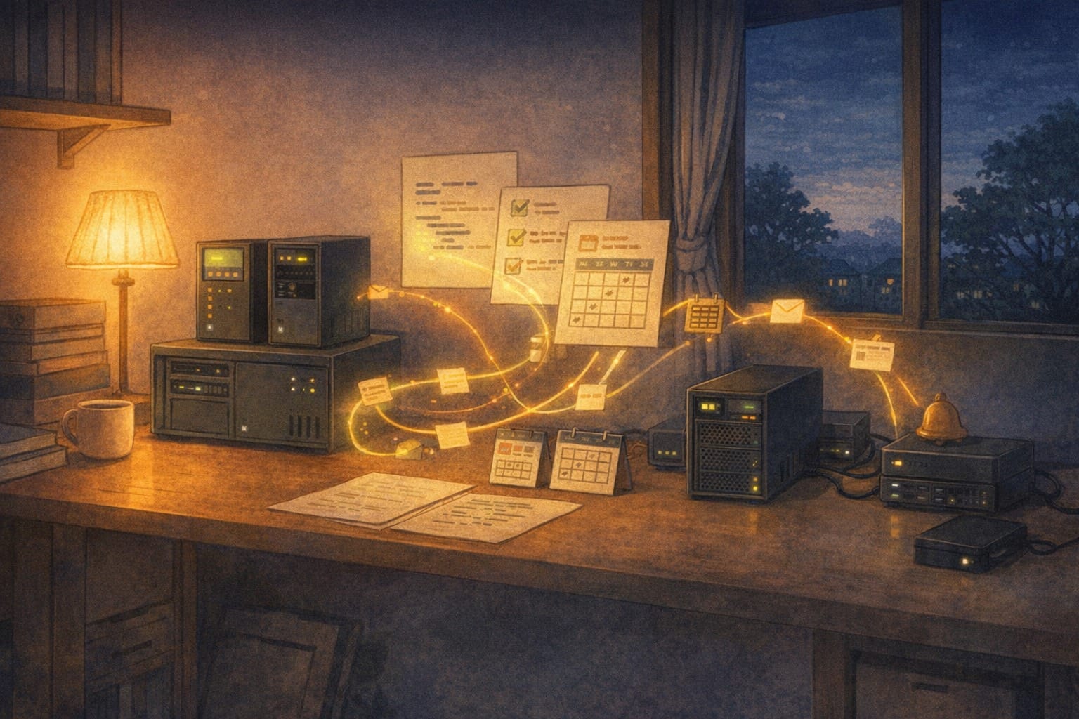 ภาพประกอบ homelab ที่ใช้ Gitea Action Runner เป็นระบบ automation กลางสำหรับงานนอกเหนือจาก CI/CD